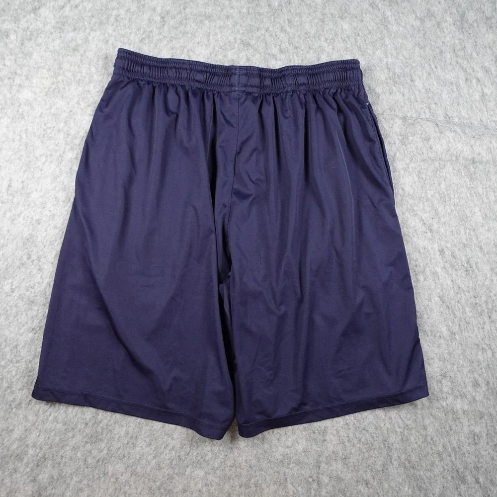 Under Armour Shorts Mens Large Navy Blue Loose Fit Elastic Waist Active 10